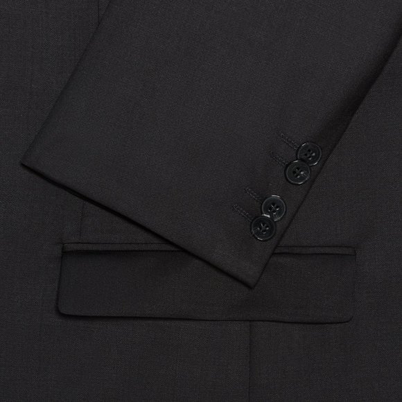 Hugo Boss Men's 'Astian' Extra Slim Fit Black 100% Wool Sport Coat Blazer 40L - Picture 4 of 4